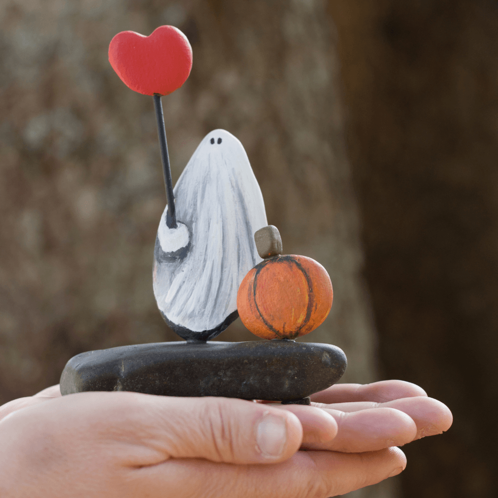 Pumpkin Patch Love | Aroostook River Stone Sculpture - Image 3